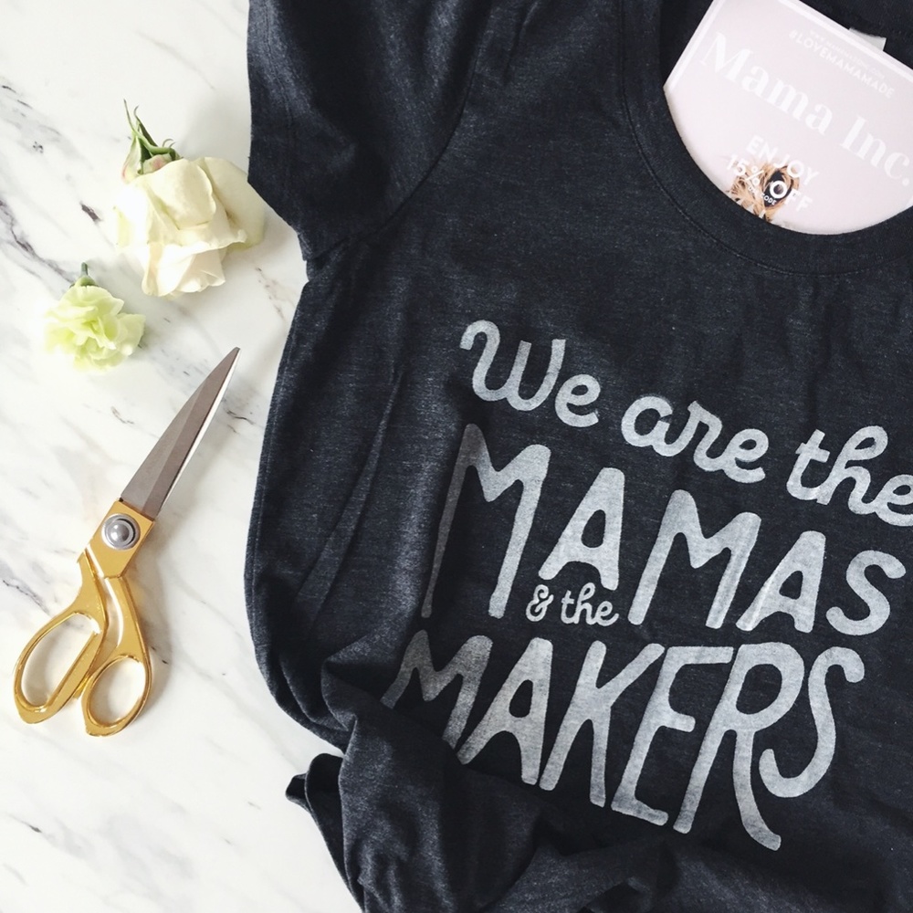 Mama Makers Tee Charcoal - SECONDS